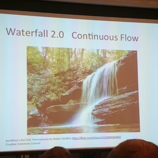 Continuous flow of waterfall