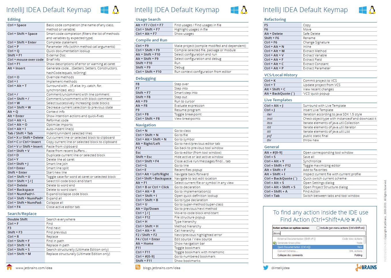 intellij idea shortcuts